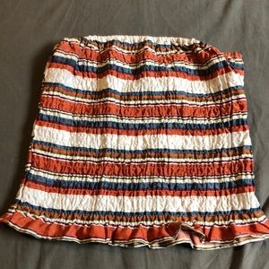 Striped ridged crop top